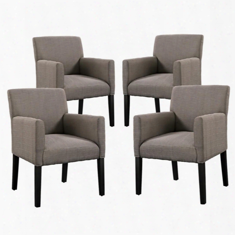 Eei-1679-gry Chloe Armchair Set Of 4 In Gray