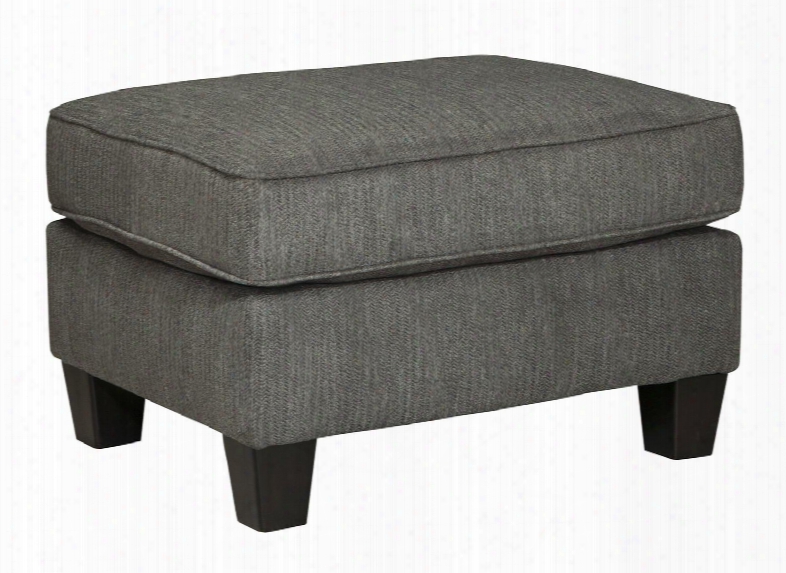 Gayler Collection 4120114 30" Ottoman With Fabric Upholstery Piped Stitching Tapered Legs And Contemporary Style In