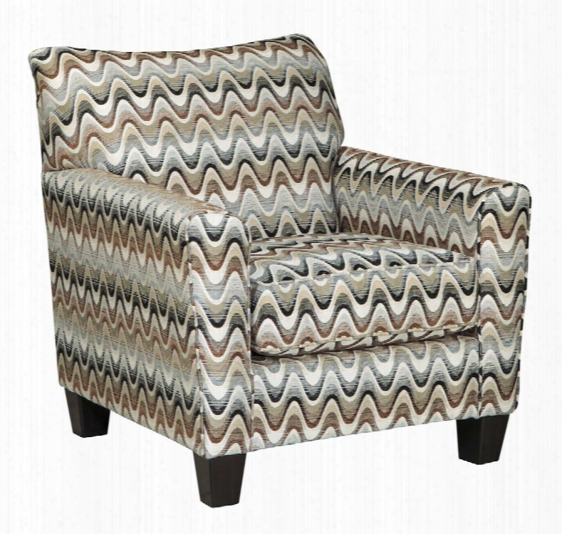 Gayler Collection 4120121 35" Accent Chair With Fabric Upholstery Piped Stitching Tapered Legs And Contemporary Style In Black And