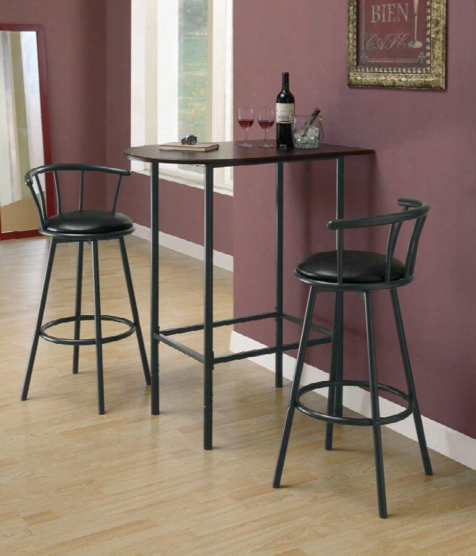 I 2398 Barstool - 2pcs / 36"h / Swivel / Black