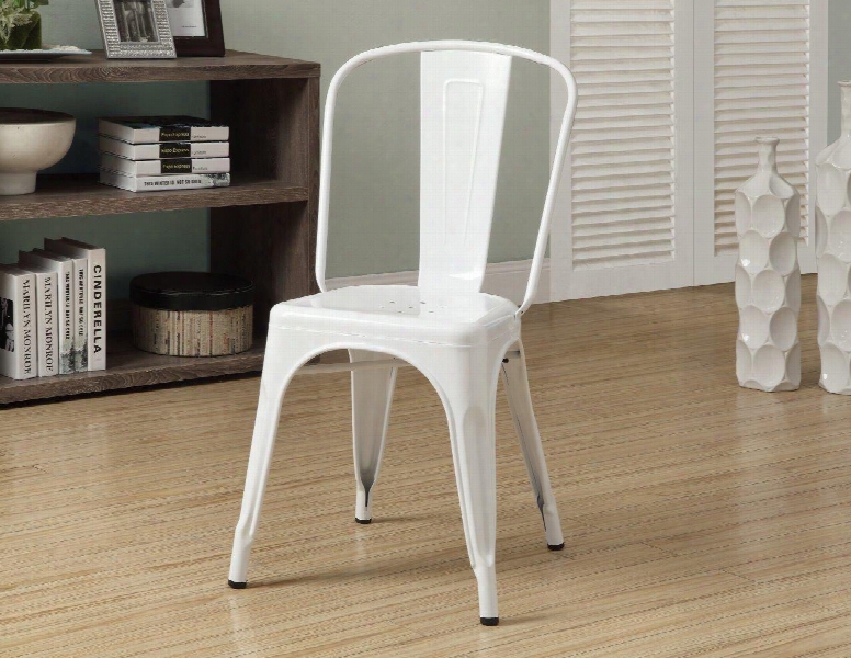 I 2410 Dining Chair - 2pcs / 33"h / White Glossy