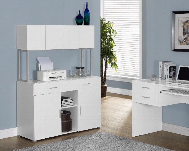 I 7066 Office Cabinet - 48"l / White Storage