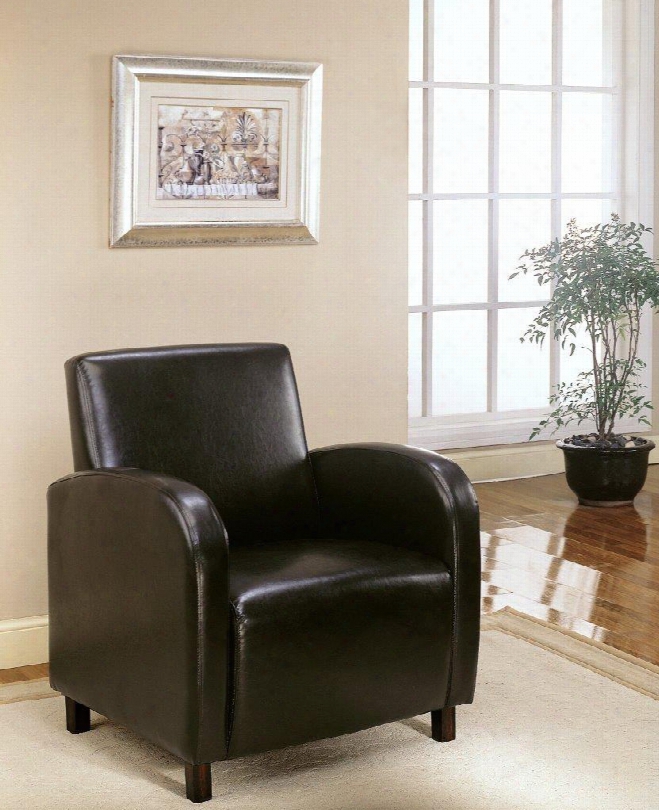 I 8050 Accent Chair - Dark Brown Leather-look