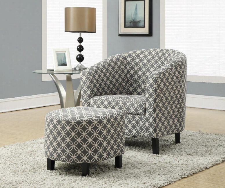 I 8060 Accent Chair - 2pcs Set / Grey "circular