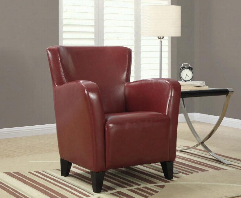 I 8068 Accent Chair - Red Leather-look