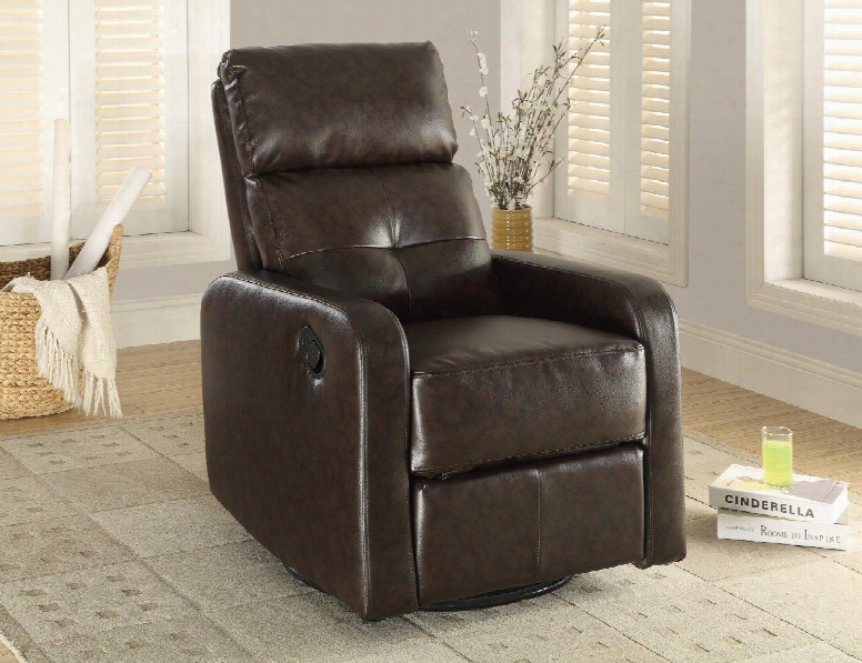 I 8085br Recliner - Swivel Glider / Brown Bonded