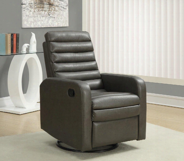 I 8086gy Recliner - Swivel Glider / Charcoal Grey Bonded