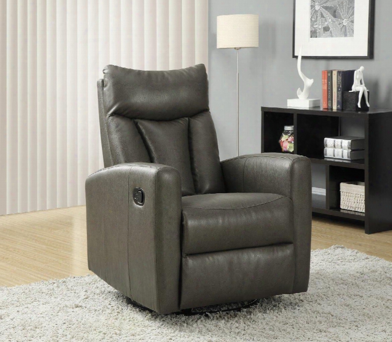 I 8087gy Recliner - Swivel Glider / Charcoal Grey Bonded