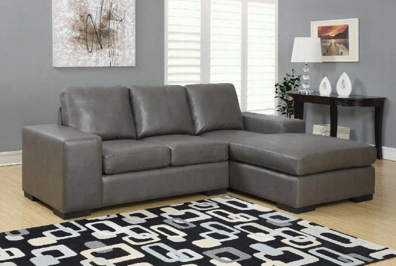 I 8200gy Sofa Lounger - Charcoal Grey Bonded