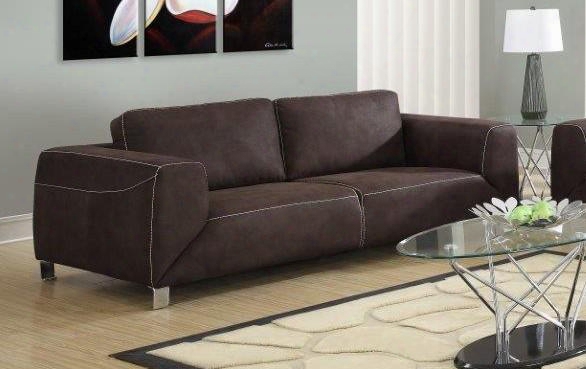 I 8513br Sofa - Chocolate  Brown / Tan Contrast