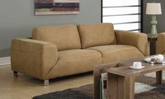 I 8513tn Sofa - Tan / Chocolate Brown Contrast