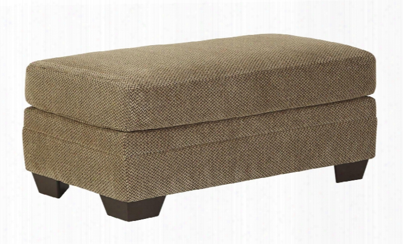 Kelemen Collection 4710014 43" Ottoman With Fabric Upholstery Block Feet And Contemporary Style In