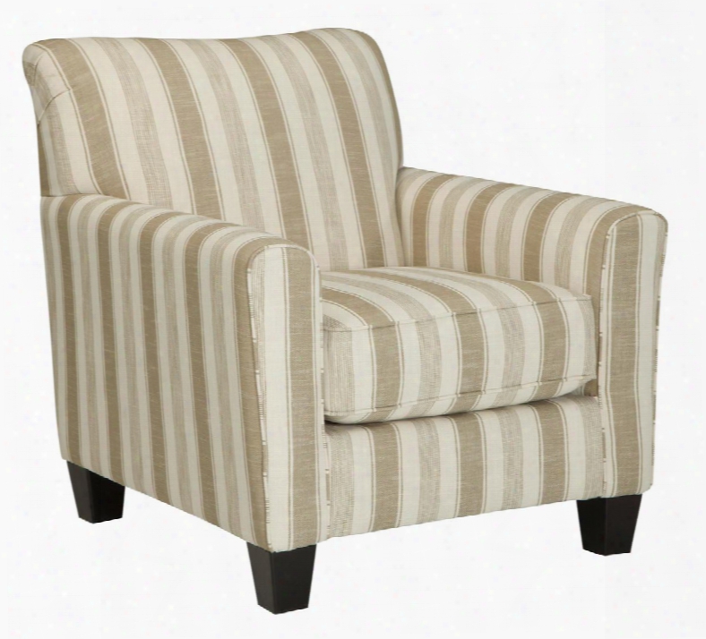 Laryn Collection 5190221 Accent Chair With Fabric Upholstery Piped Stitching Tapered Legs And Contemporary Style In