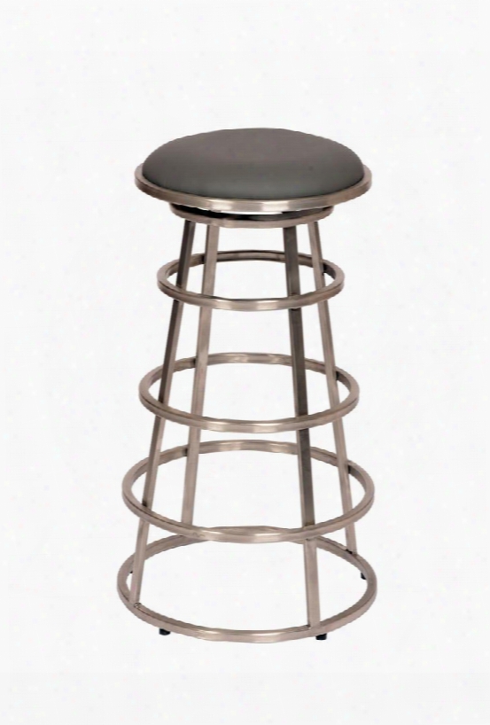 Lcrisw30bagrb201 Ringo 30 Backless Brushed Stainless Steel Bar Stool In Gray