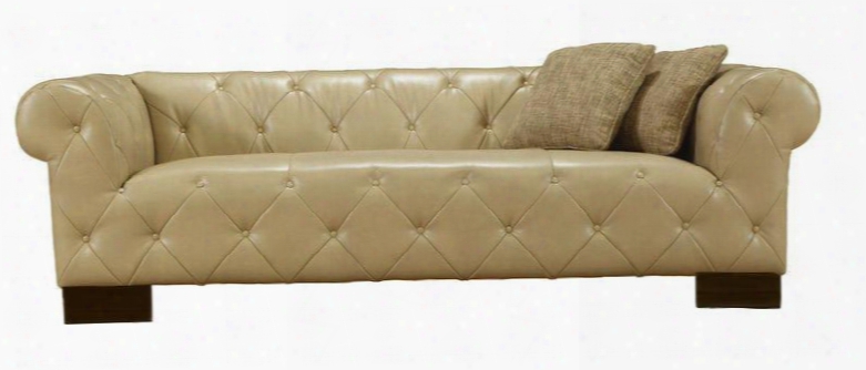 Lctu3be Tuxedo Beige Sofa In Bonded