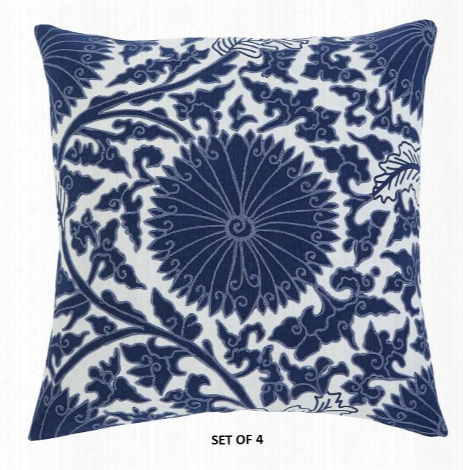 Medallion A1000293 Set Of Four 18" X 18" Casual Pillow Covers In