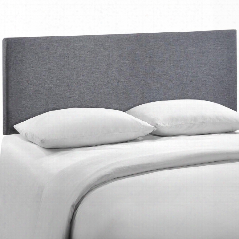 Mod-5211-smk Region Uqeen Upholstered Headboard In Smoke