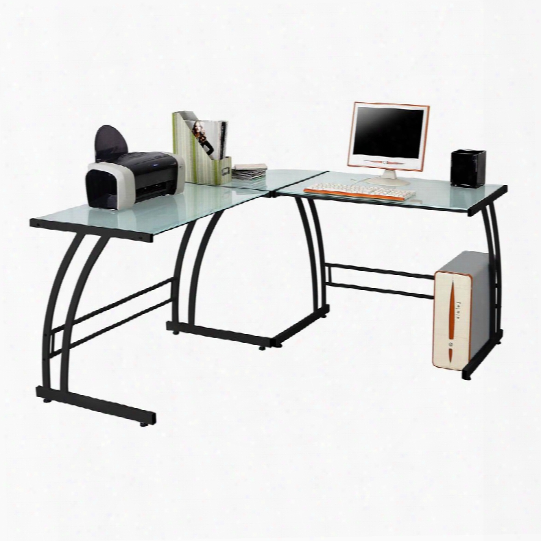 Ofd-tm-bitdbl B Gamma Contemporary Desk In Black Frame And