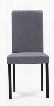 Baxton Studio Andrew Dining Chair-Grey Fabric with Foam Cushioning Wooden Legs and Fabric