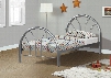 I 2389S Bed - Twin Size / Silver Metal Frame