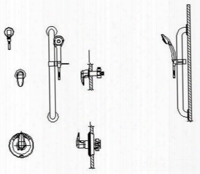 T13h302 Universal Dual Shower Trim Diverter Hand Shower And Grab