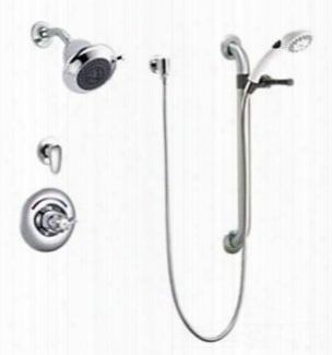 T13h323-20 11t Series Universal Dual Shower Trim Diverter Hand Shower And Grab