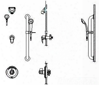 T13h363-20 Universal Dual Shower Trim Diverter Hand Shower And Grab