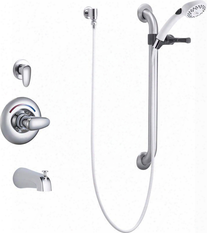 T13h902 Monitor 13 Series Tub And Dual Shower Trim Diverter Hand Shower And Grab