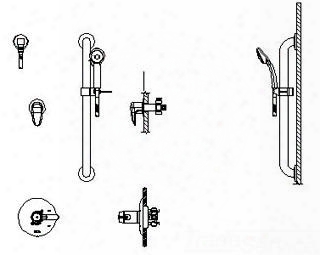 T17th305 Universal Dual Shower Trim Diverter Hand Shower And Grab