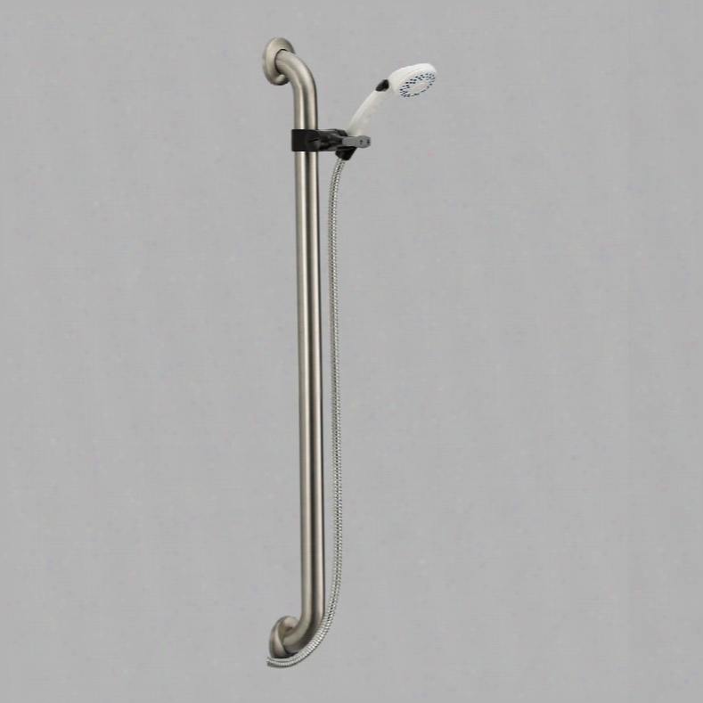 Universal Showering Components 52003-uf Delta: Adjustable Grab Bar 2-setting Hand Shower In