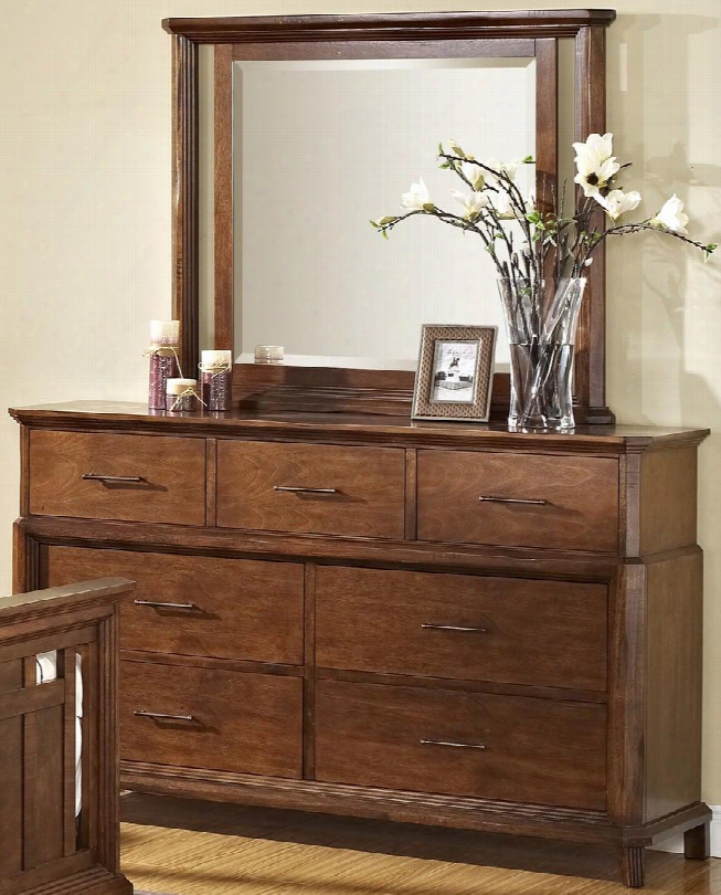 00-139-050-00-139-060 Clark's Crossing Dresser With Mirror And Seven Drawers In