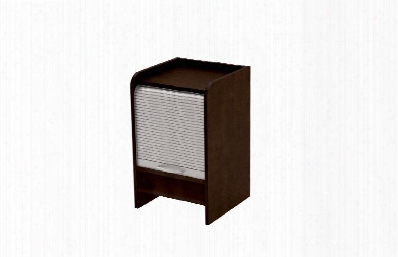 100500-1169 Pro-biz Tambour Door Hutch With Simple Pulls In Chocolate - Fully