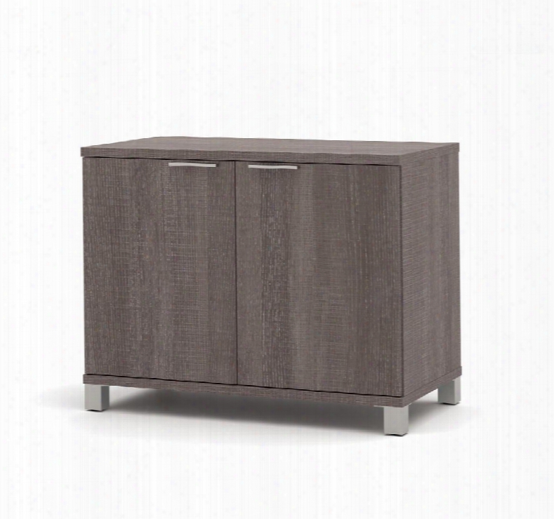 120879-47 Pro-linea 35.6" Storage Unit With Block Legs And Two Doors With Simple Pulls In Bark