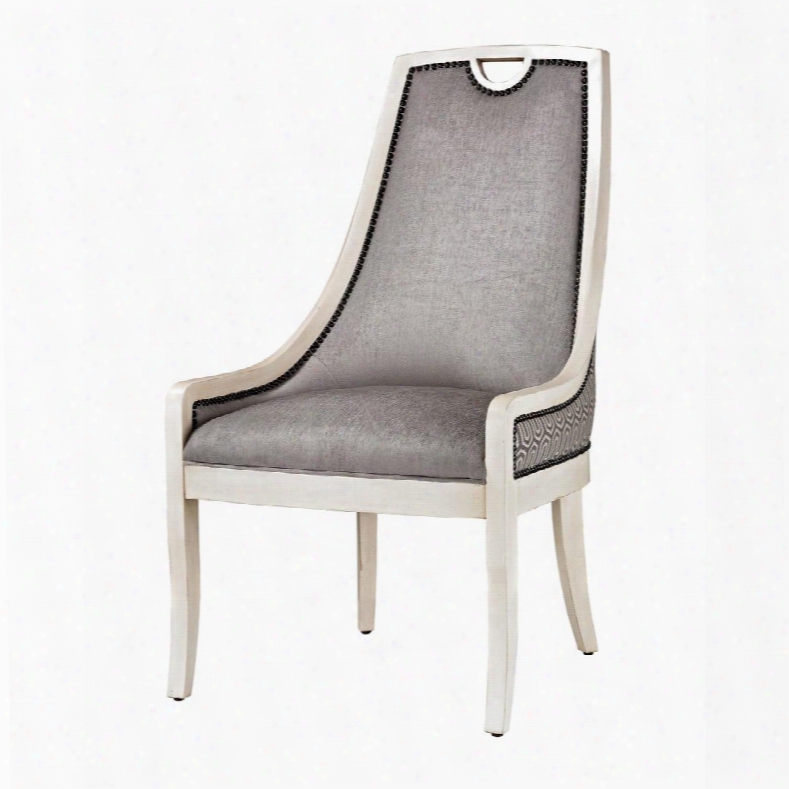 139-005 Stage Dining Chair In Silver Grey White