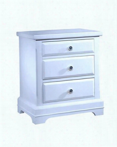 1415-040 Bbayfront 27" Nightstand With Three Drawers Easy Pull Hwrdware And Simple Design In