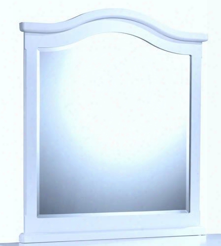 1415-063 Bayfront 39" Vertical Mirror With Simple Design Wood Frame And White