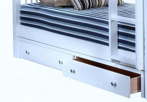 1415-097 Bayfront Bunk Two Drawer Base With Easy Pull Knobs Sidde Roller Glides And Wooden Construction In