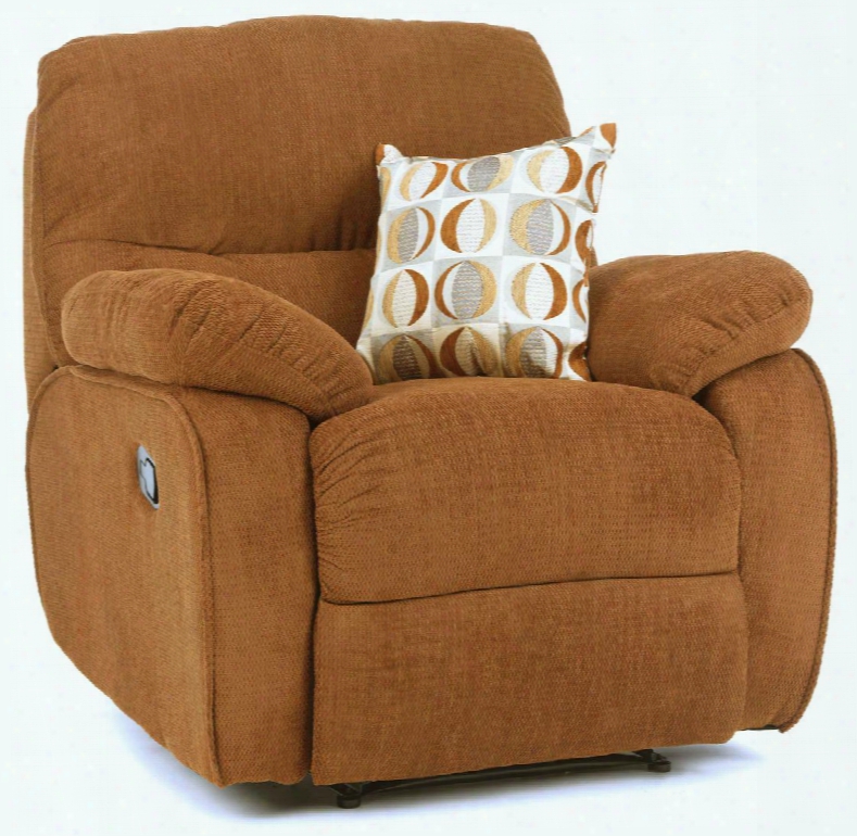 20-412-15 Manchester 39" Recliner With Manual Recline Polyester Chenille Fabric Pillow Pocketed Spring Cushion And Fiber Fill Backs In