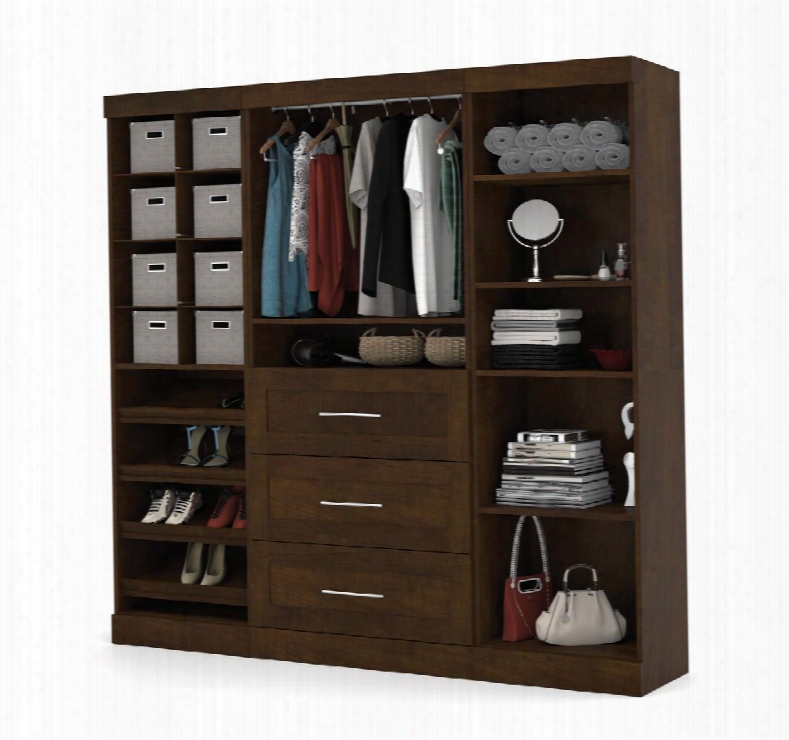 26853-69 Pur 86" Classic Kit Including Three Drawers With Simple Pulls And Molding Detail In