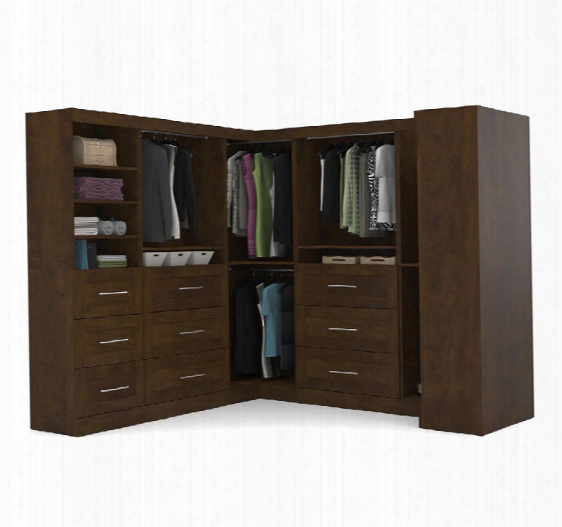 26858-69 Pur 100" Optimum Kit Including 9 Drawers With Simple Pulls And Molding Detail In