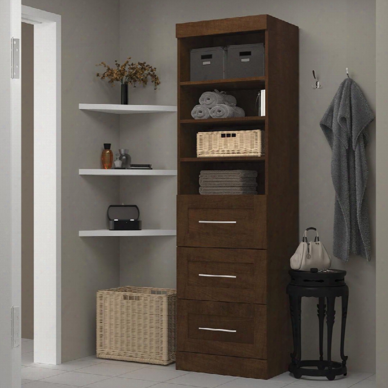 26871-69 Pur 25" Storage Unit Including 3 Drawers With Simple Pulls And Molding Detail In