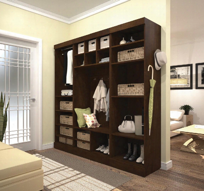 26873-69 Pur 86" Mudroom Kit With 20 Open Storage Sections And Bench In