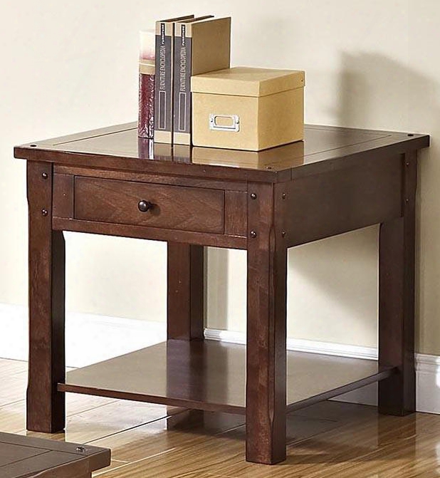 30-706-20c Corsica 24" End Table With Ood Interpretation One Shelf One Drawer And Decorative Hardware In