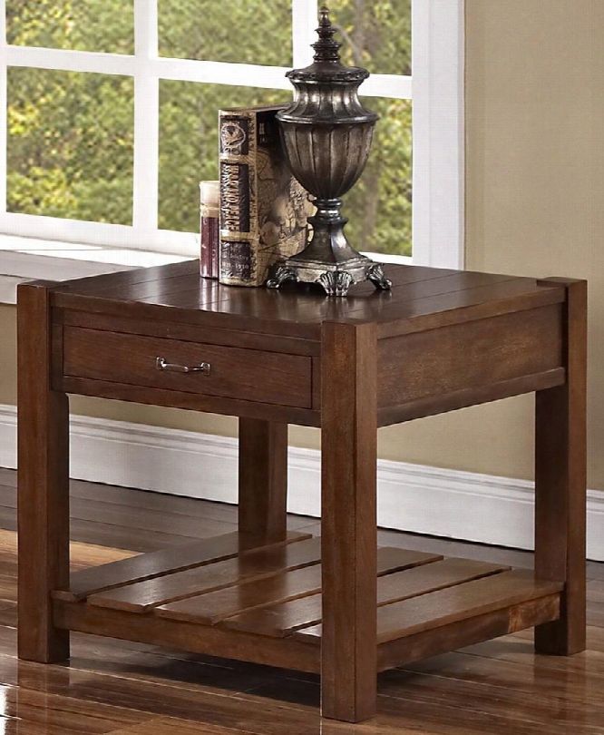 30-707-20h Giverny 24" End Table With One Drawer One Shelf Block Legs And Classic Design In