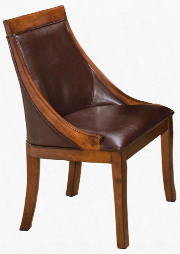 40-116-15 Club Dining Chair Ith Homespun Detailing Comfy Upholstered Seating Tapered And Curved Legs In Burnished