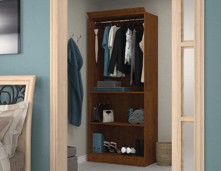 40160-2163 Versatile 84.9" Tall Closet Storage Shell With Burn Scratch And Stain Resistant Surface In Tuscany