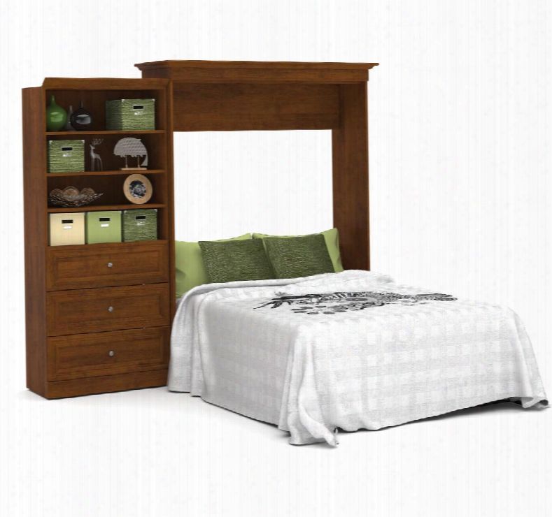 40885-63 Versatile 101" Queen Wall Bed Kit Including Six Drawers With Simple Pu1ls And Molding Detail In Tuscany