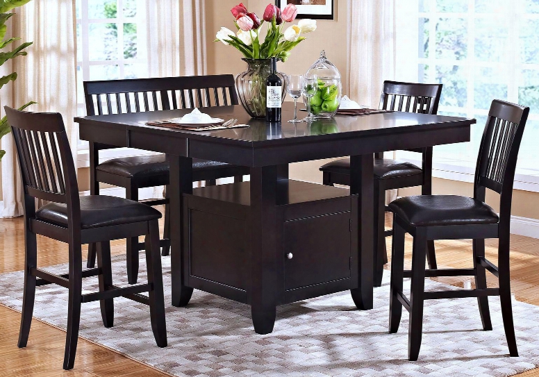 4510210cc Kaylee 5 Piece Counter Height Dining Room Set With Table And Four Chairs In