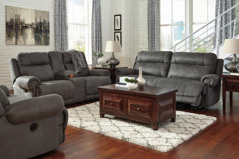 Au Stere 38401pslr 3-piece Living Room Set With 3-seat Power Reclining Sofa Double Reclining Power Loveseat And Zero Wall Power Recliner In
