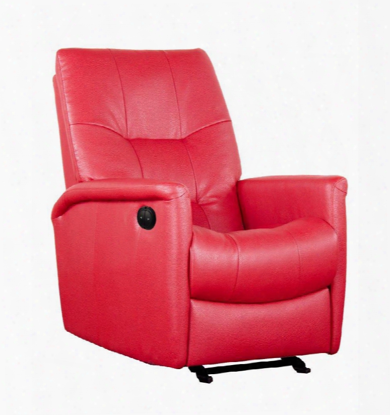 D86999mpp17 Red Powered Reclining Glider - Bonded